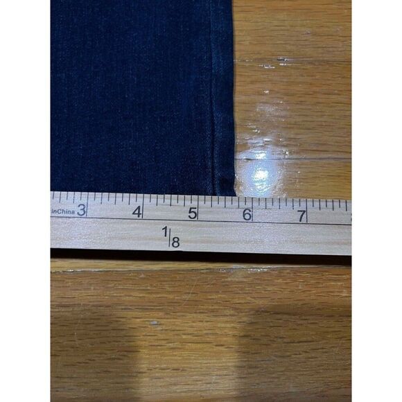 Ring Of Fire Jeans Womens 14 Slim Blue Mid Rise Distressed Denim Festival Grunge - Picture 8 of 9